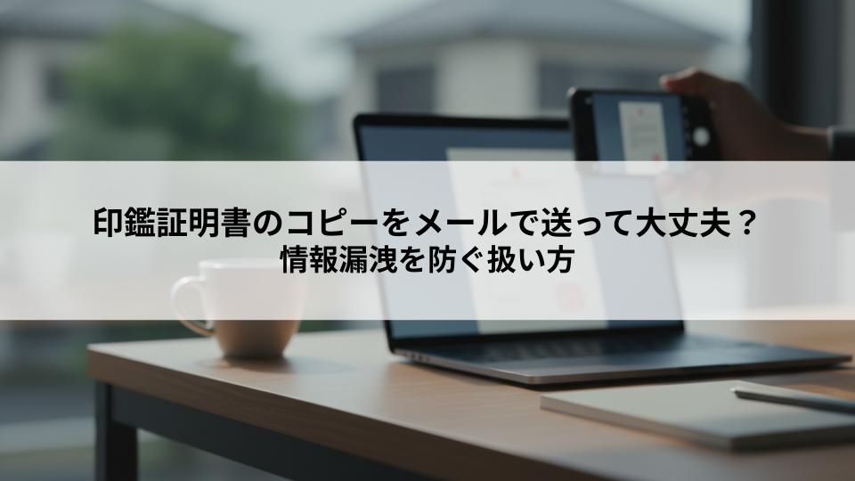 印鑑証明書のコピーをメールで送って大丈夫？情報漏洩を防ぐ扱い方