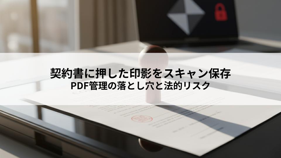 契約書に押した印影をスキャン保存するときの注意点とは？PDF管理の落とし穴と法的リスク